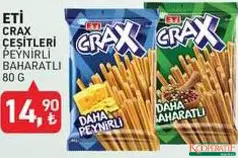 ETİ CRAX ÇEŞİTLERİ KRAKER 80 G